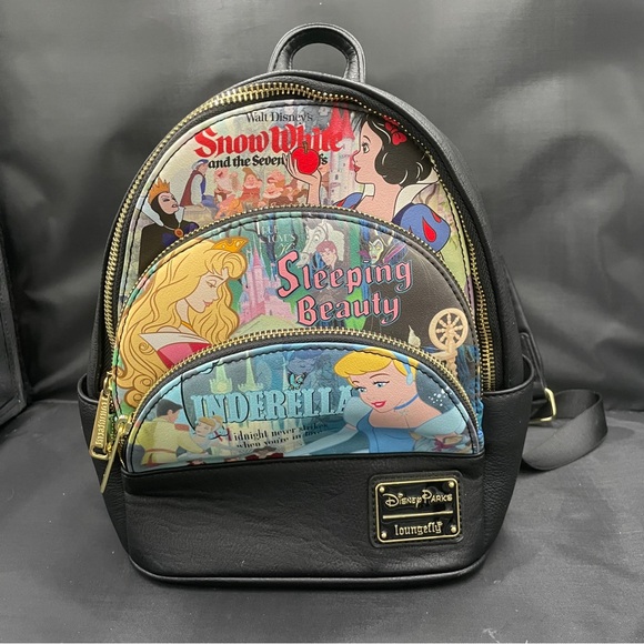 Loungefly Handbags - Loungefly Disney Princess Black Multi-Color Backpack